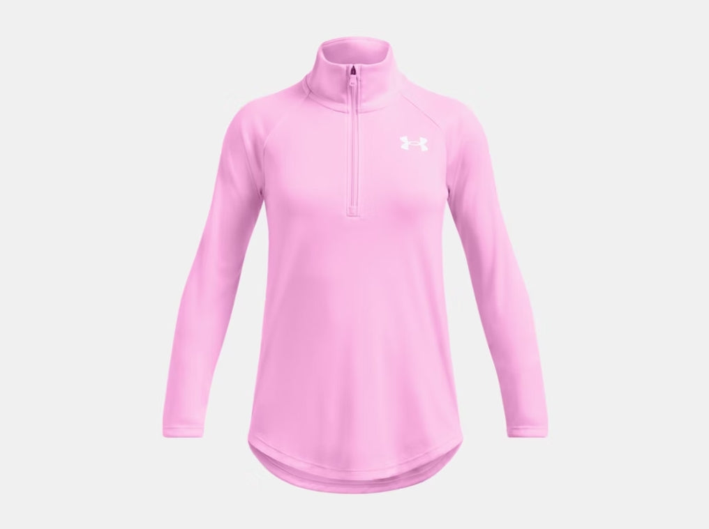 UA Tech™ Graphic ½ Zip Girls' Stellar Pink