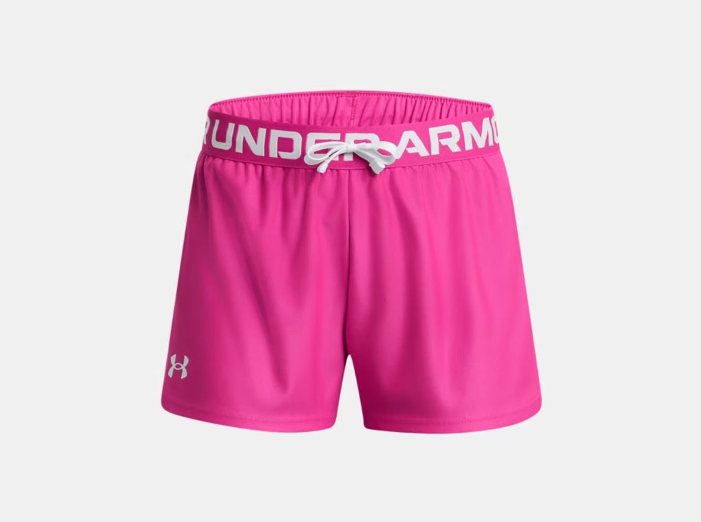 UA Play Up Shorts Girls' Rebel Pink