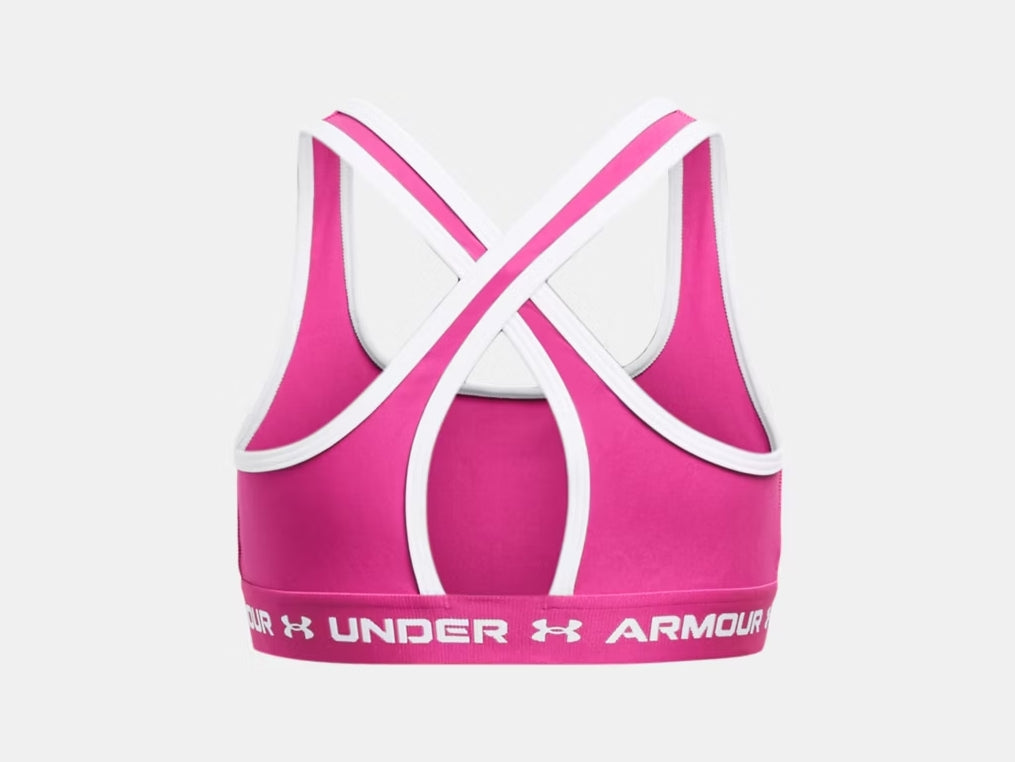 UA Crossback Sports Bra Girls' Rebel Pink