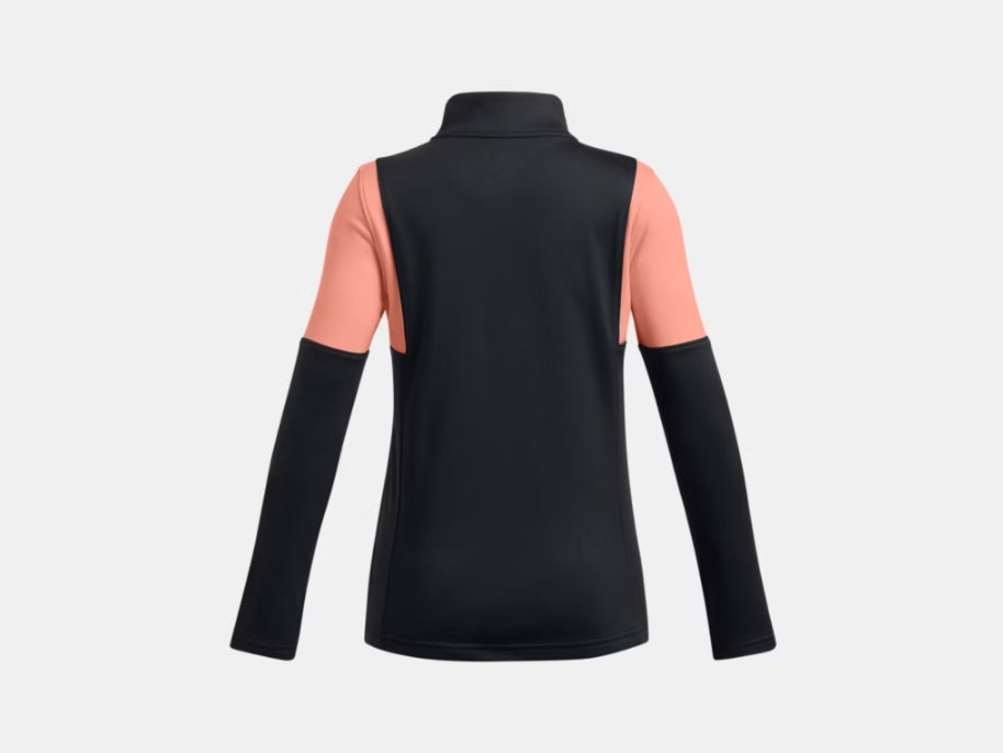 UA Challenger Midlayer Girls' Black/Flare Orange