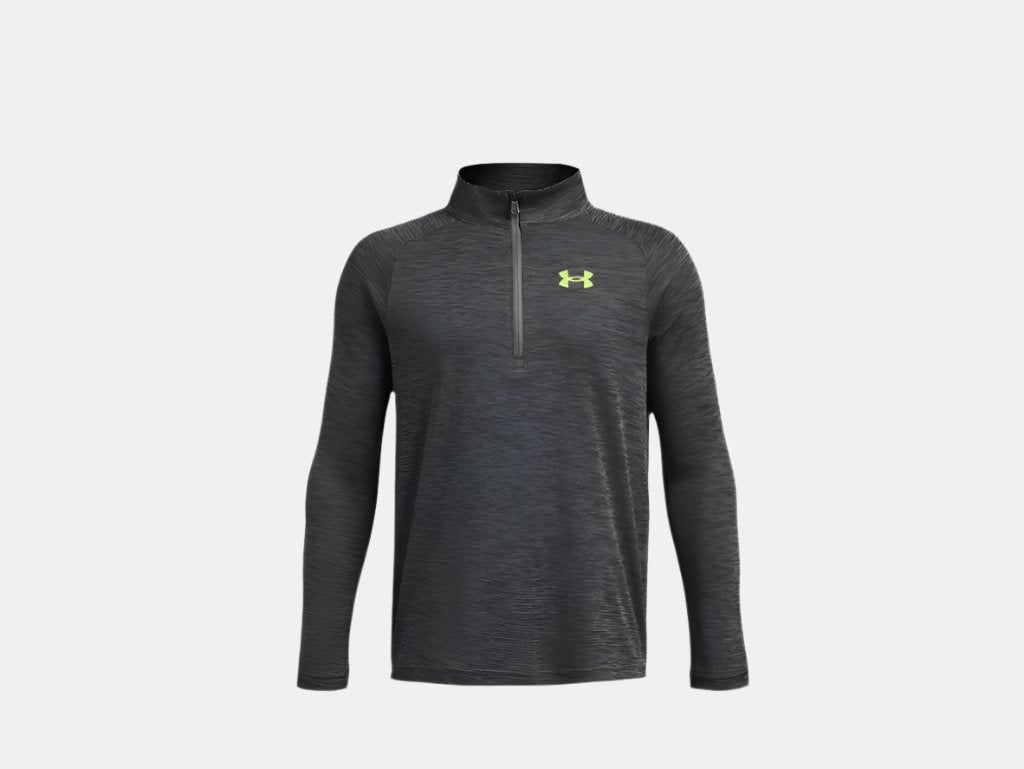 UA Tech Textured 1/2 Zip Top Y Castlerock