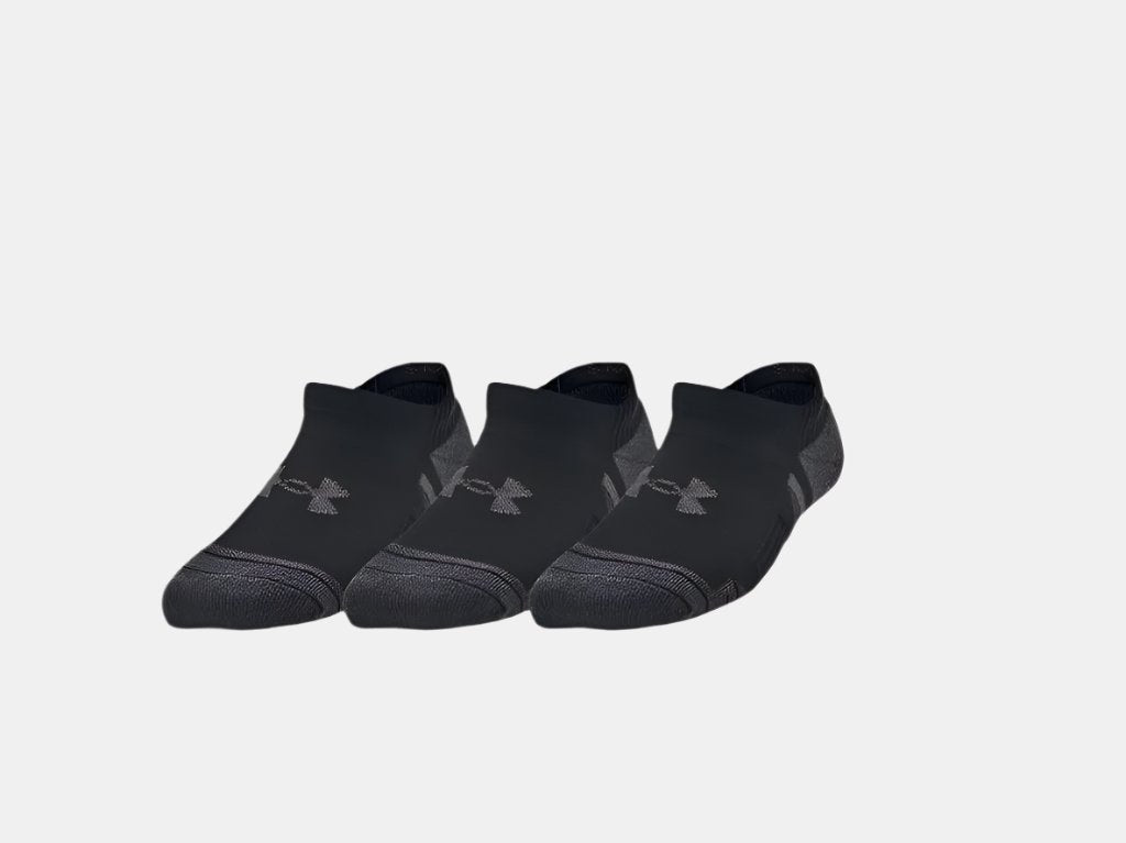 UA Performance Tech 3-Pack No Show Socks Y Black