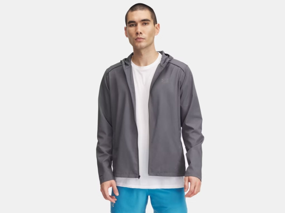 UA Launch Hooded Jacket M Grey