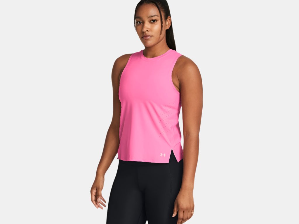 UA Launch Elite Tank W Fluo Pink