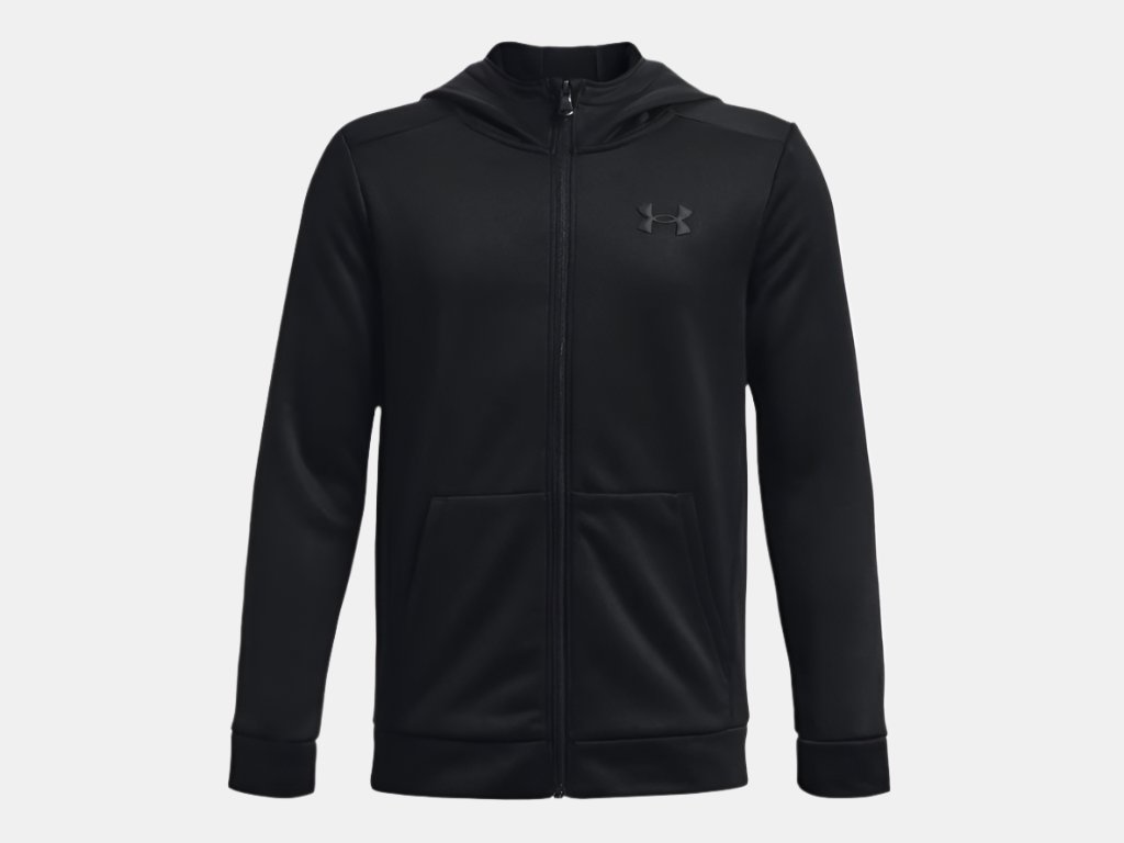 UA Armour Fleece Full-Zip Hoodie Boys' Black