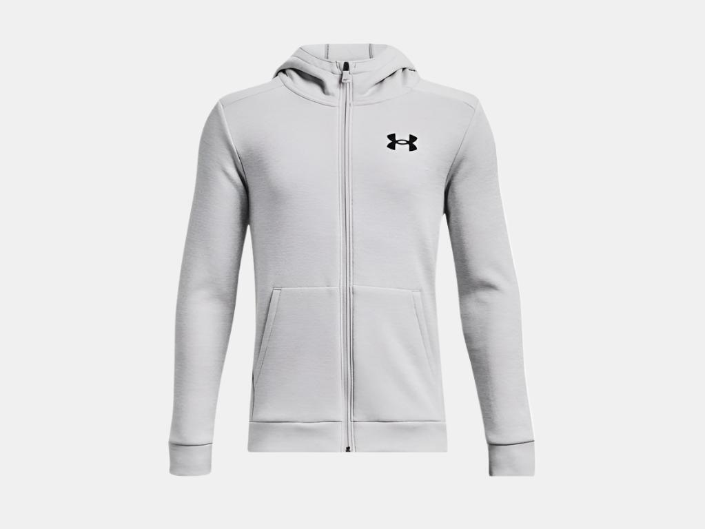 UA Armour Fleece Full-Zip Hoodie Boys' Gray