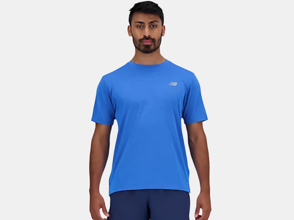 NB Athletics T-shirt M Blue Oasis Heather