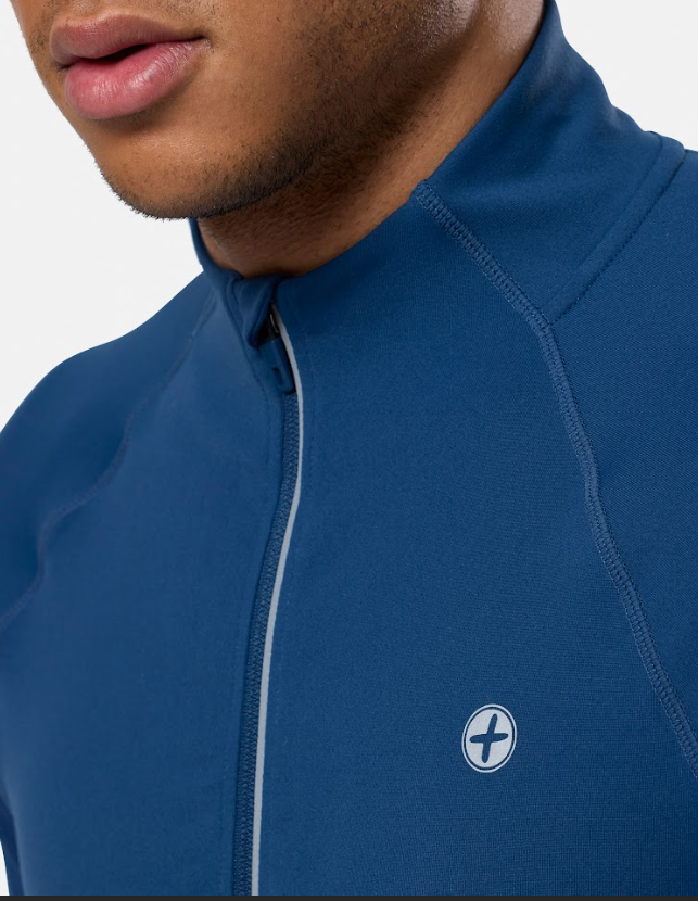 Gym + Coffee Relentless 1/4 Zip M Petrol Blue