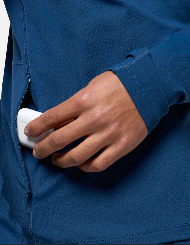 Gym + Coffee Relentless 1/4 Zip M Petrol Blue