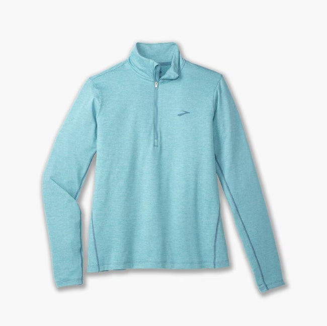 Brooks Dash 1/2 Zip W Hthr Aqua