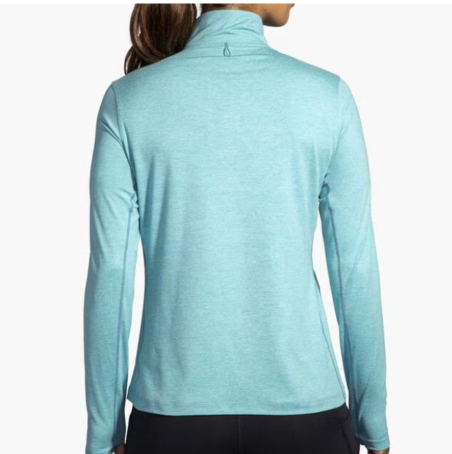 Brooks Dash 1/2 Zip W Hthr Aqua