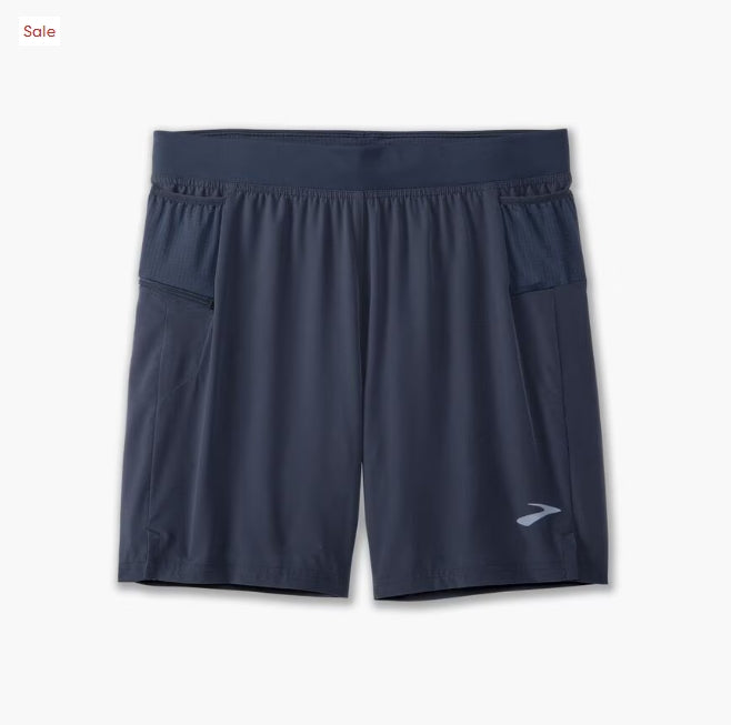 Brooks Sherpa 7" 2-in-1 Short M Blue Slate