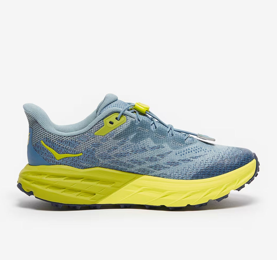 Hoka Speedgoat 5 Kids Stone Blue/Dark Citron