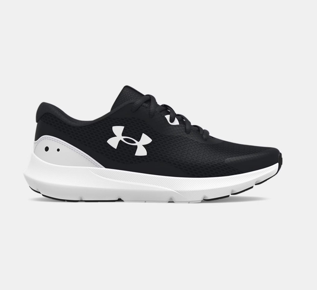 UA Surge 3 Runner Kids Black/White