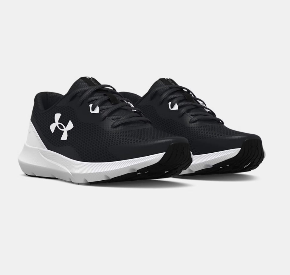 UA Surge 3 Runner Kids Black/White