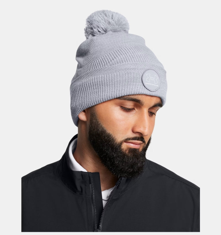 UA Driver Pom Beanie Grey