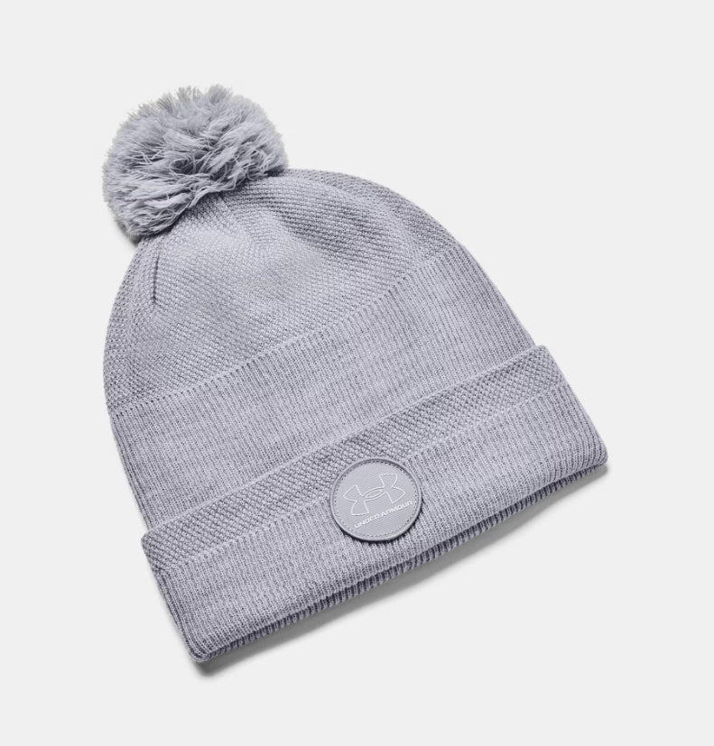 UA Driver Pom Beanie Grey