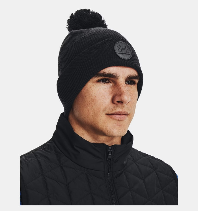 UA Driver Pom Beanie Black