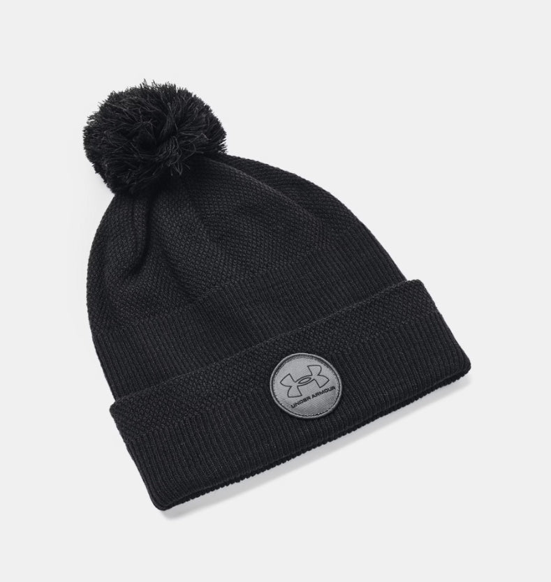 UA Driver Pom Beanie Black