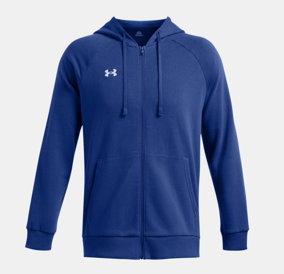 UA Rival Fleece FZ Hoodie M Tech Blue