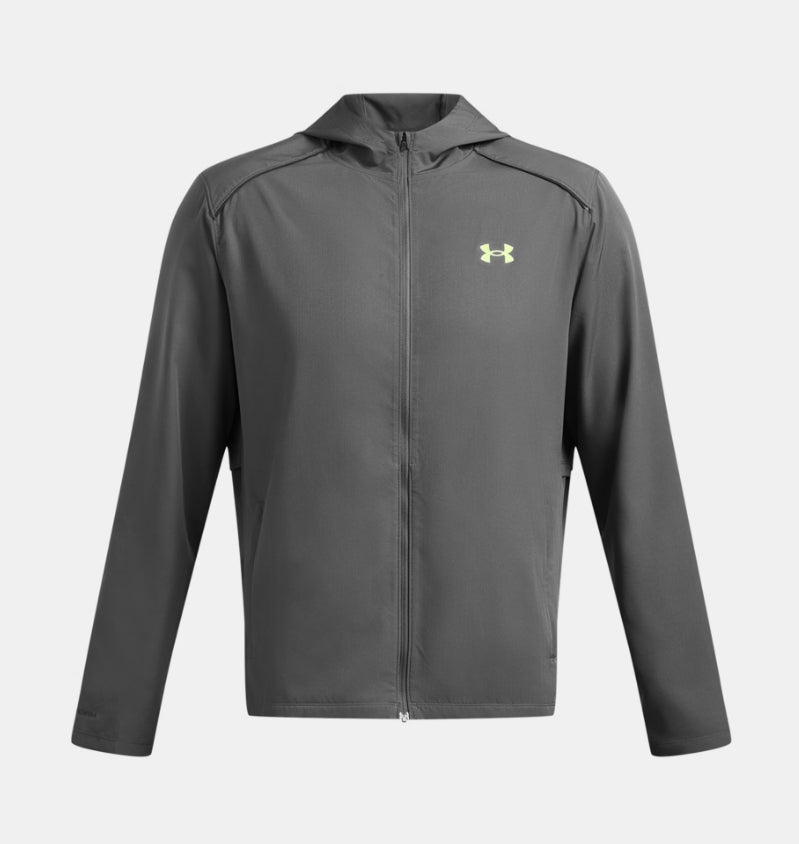 UA Launch Hooded Jacket M Castlerock