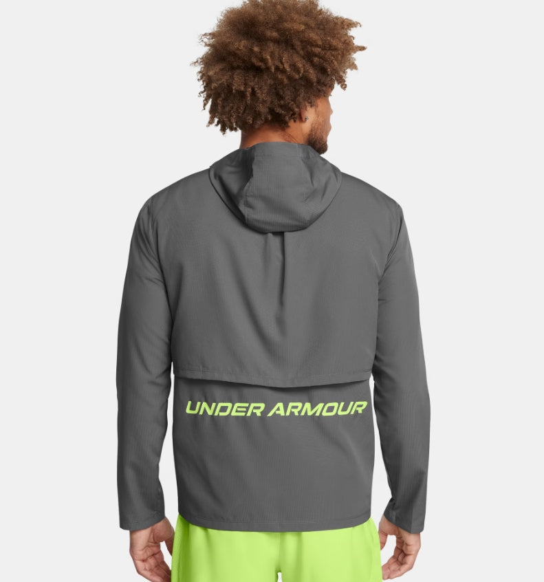 UA Launch Hooded Jacket M Castlerock