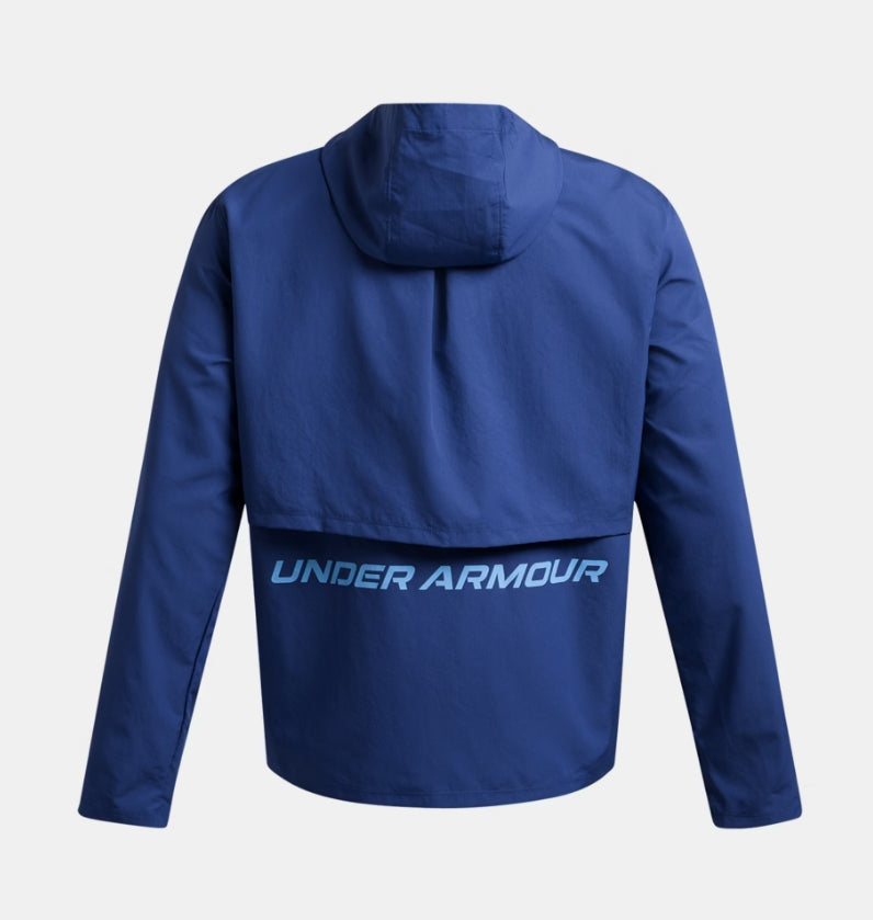 UA Launch Hooded Jacket M Tech Blue