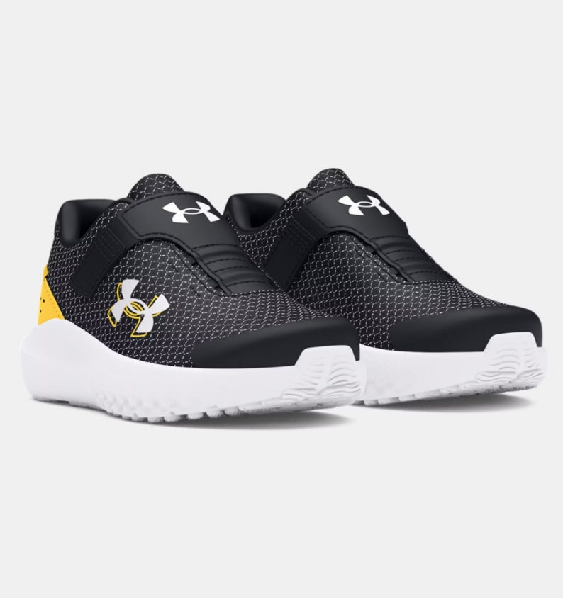 UA Infant Surge 4 AC Running Shoes Blk/Taxi