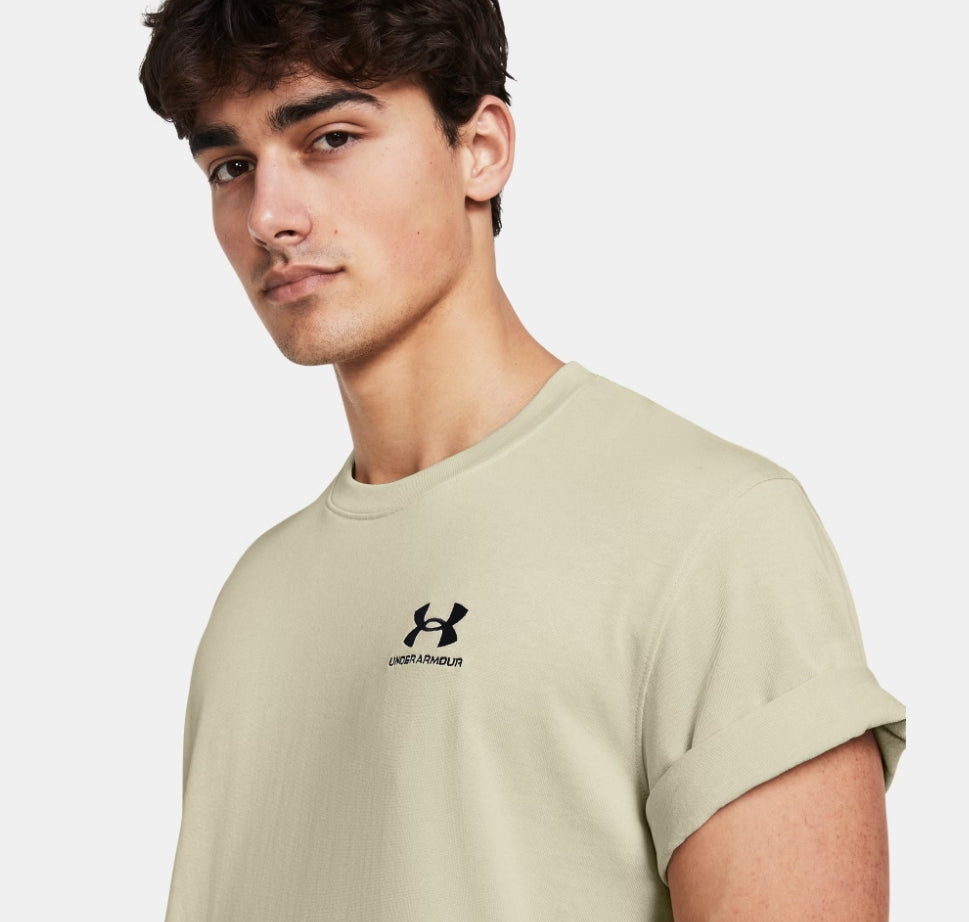 UA Armour Logo Embroidered SS T-Shirt M Caramel