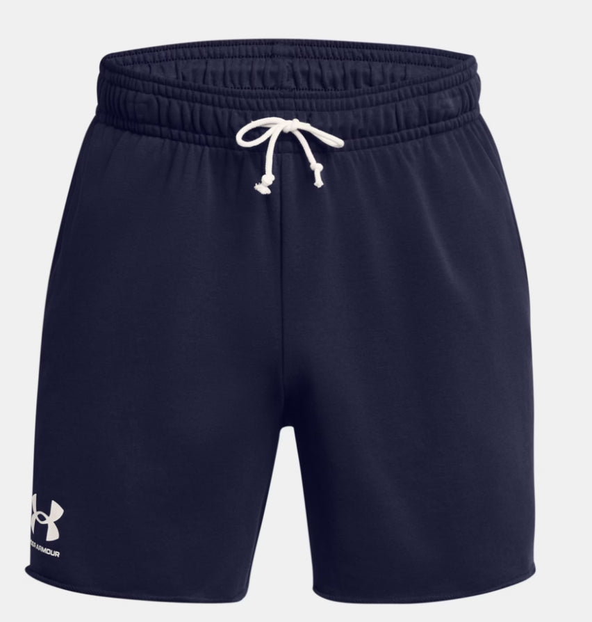 UA Rival Terry 6" Short M Navy