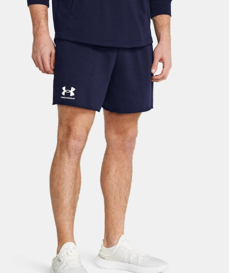 UA Rival Terry 6" Short M Navy