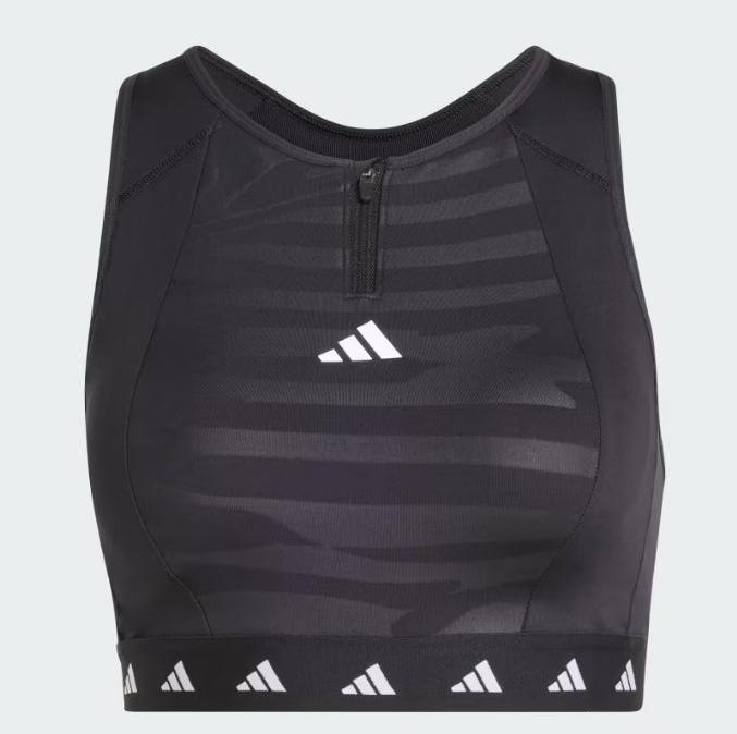 Adidas Powerimpact Medium Support Zip Bra Black