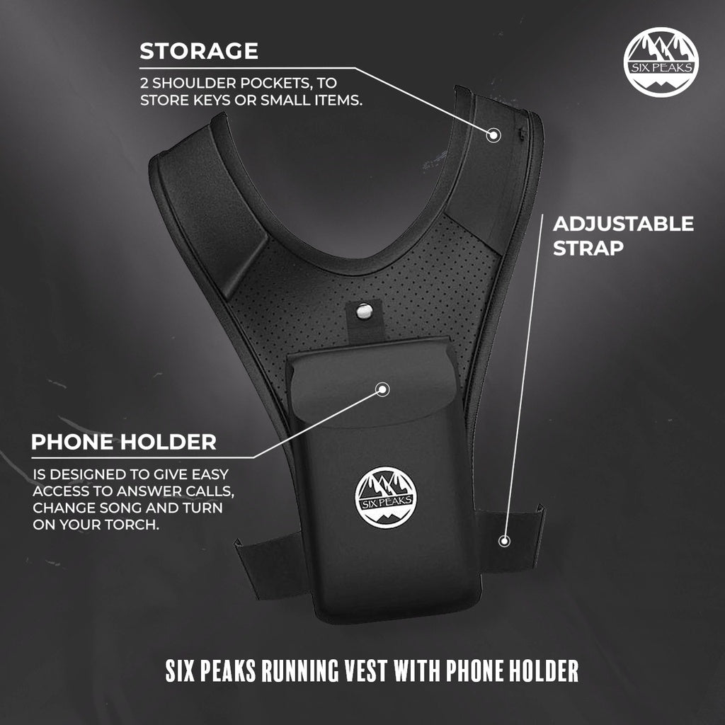 Six Peaks Running Vest with Phone Holder (One Size)