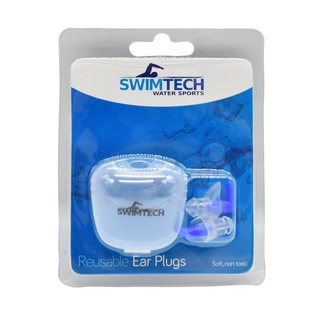 SwimTech Ear Plugs Blue/Clear