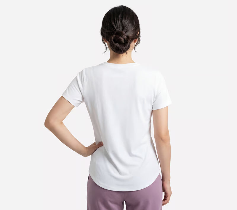 Skechers GO WALK Luxe Rib Tee W White
