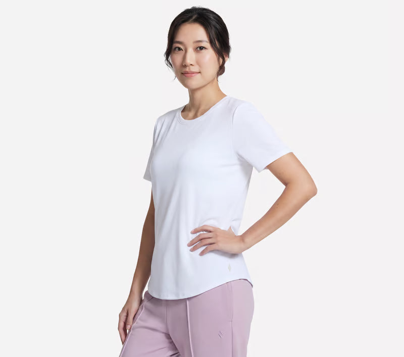 Skechers GO WALK Luxe Rib Tee W White