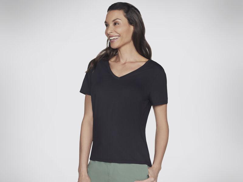 Skechers GO DRI Serene V-Neck Top W Black