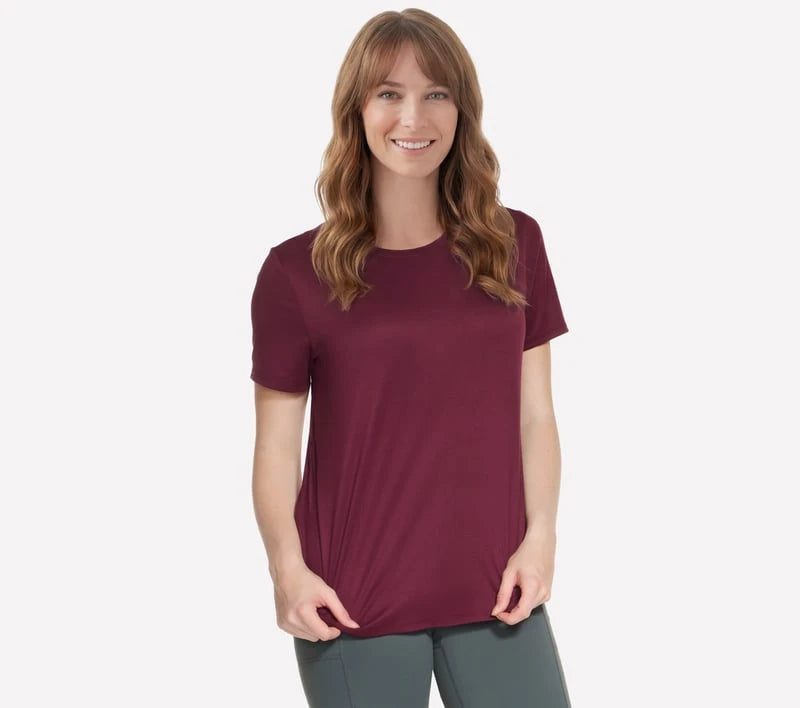 Skechers GO DRI Swift T-Shirt W Burgundy/Pink
