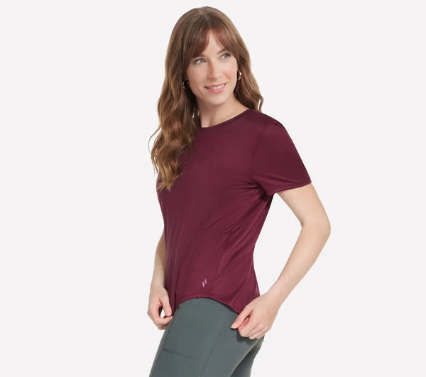 Skechers GO DRI Swift T-Shirt W Burgundy/Pink