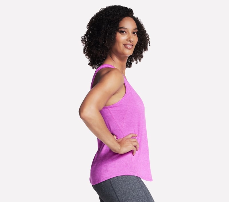 Skechers Go Dri Swift W Performance Tank Top Neon Pink / Lavender