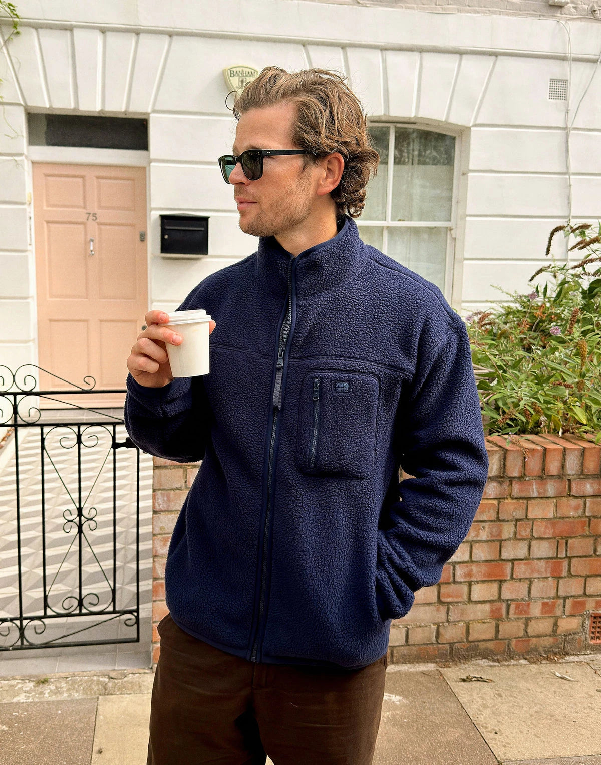 Gym + Coffee Women's Horizon Longline Full Zip in Twilight Navy