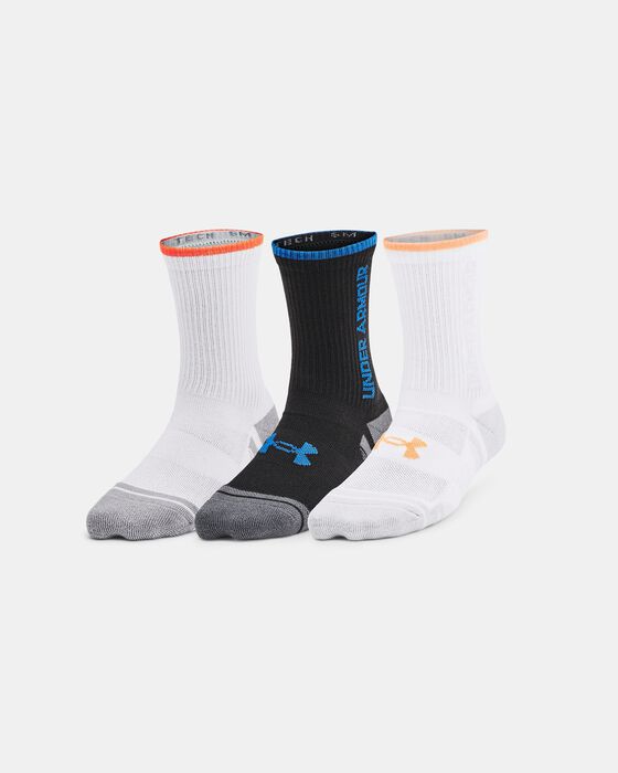 UA Performance Tech 3Pack Crew Socks Y Black/Multi