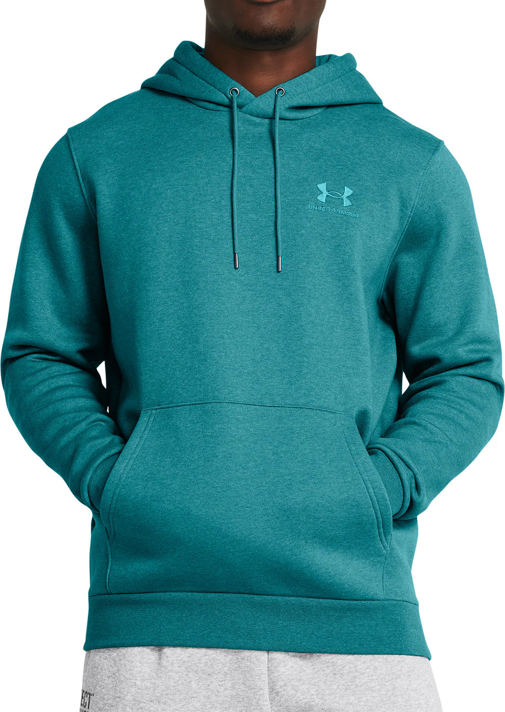 UA Essential Fleece Hoodie M Hydro Teal