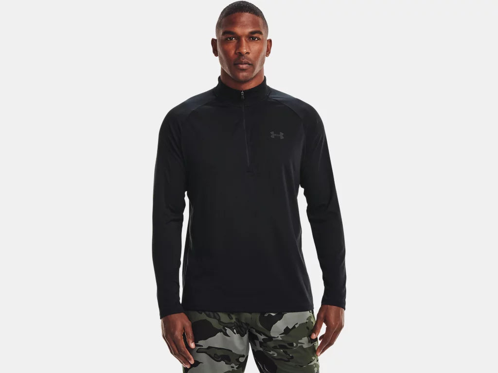 UA Tech™ ½ Zip Long Sleeve M Black