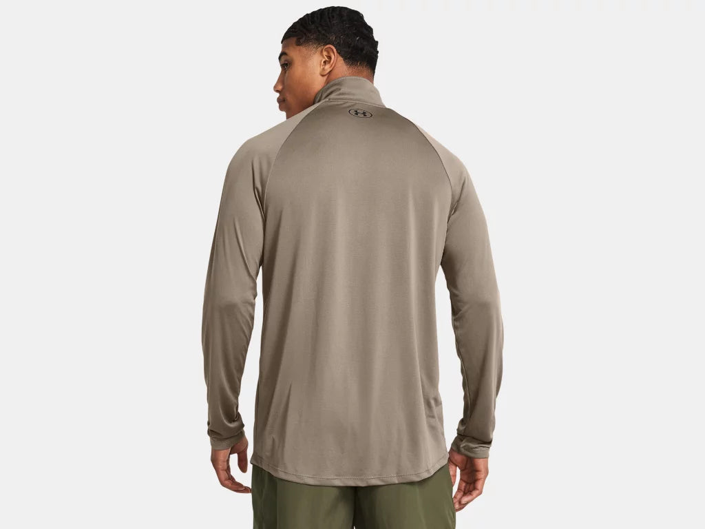 UA Tech™ ½ Zip Long Sleeve M Taupe Dusk