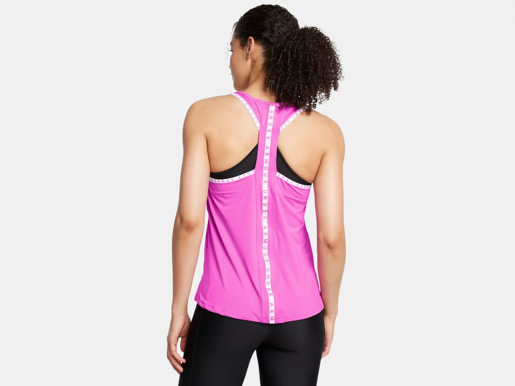 UA Knockout Tank W Vivid Magenta