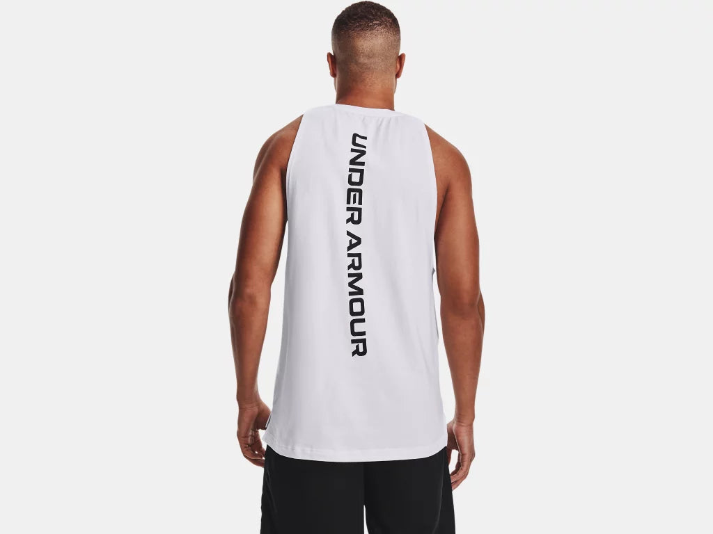 UA Baseline Zone Cotton Tank M White