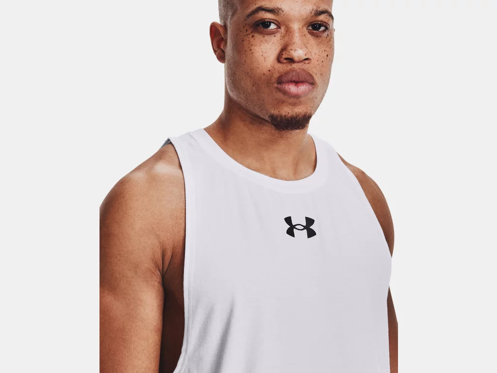 UA Baseline Zone Cotton Tank M White