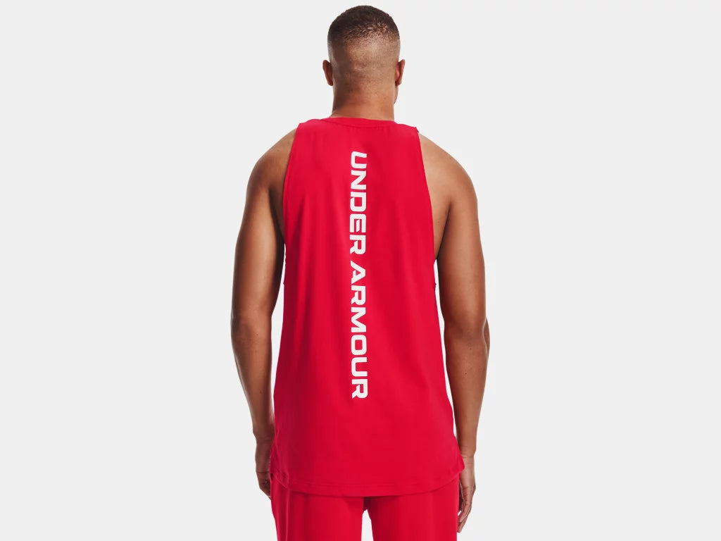 UA Baseline Cotton Tank M Red