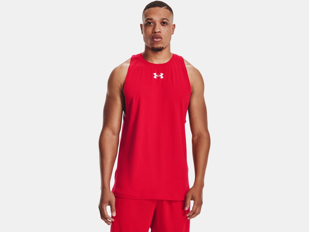 UA Baseline Cotton Tank M Red